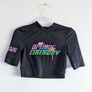 Opening Ceremony Cropped Wave Runners Top Size Small
